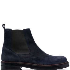 Bally Corad 6239753 Midnight Chelsea-Stiefel – Leder, Rindsleder, Veloursleder, Herren