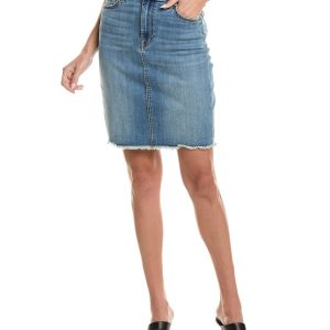 7 For All Mankind Bleistiftrock mit fransigem Saum