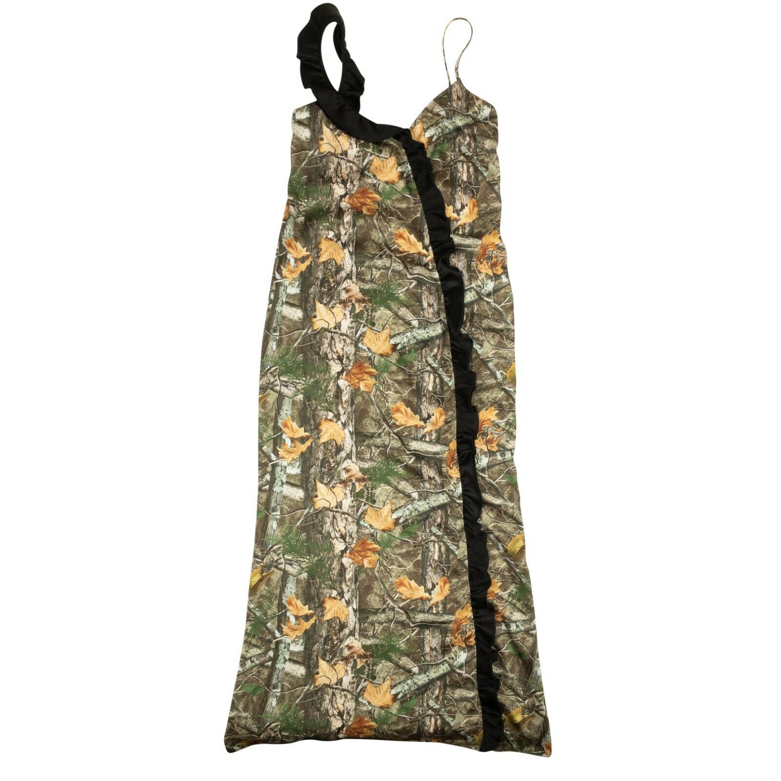 Grün-braunes Kleid mit Waldprint