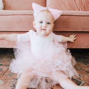 Ballettbody mit 3/4-Ärmeln und Tutu – Ballettrosa