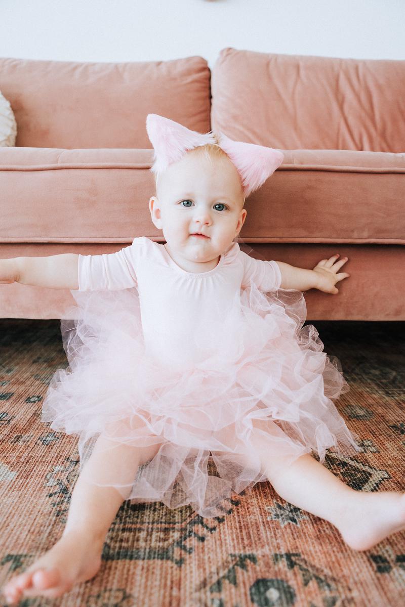 Ballettbody mit 3/4-Ärmeln und Tutu – Ballettrosa