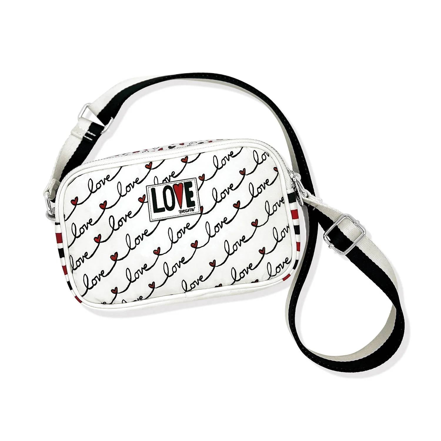 Love Scroll Umhängetasche in White Multi