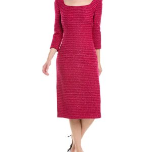St. John Tweed-Midikleid mit Pailletten