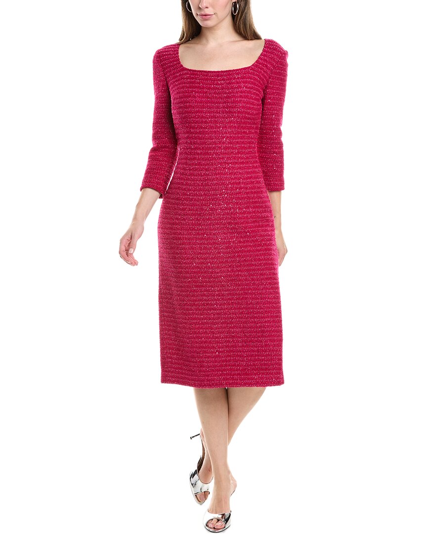 St. John Tweed-Midikleid mit Pailletten