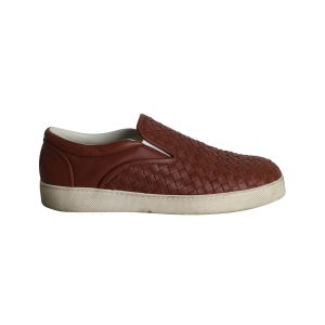Bottega Veneta Dodger Slip-on-Sneaker aus braunem Intrecciato-Leder