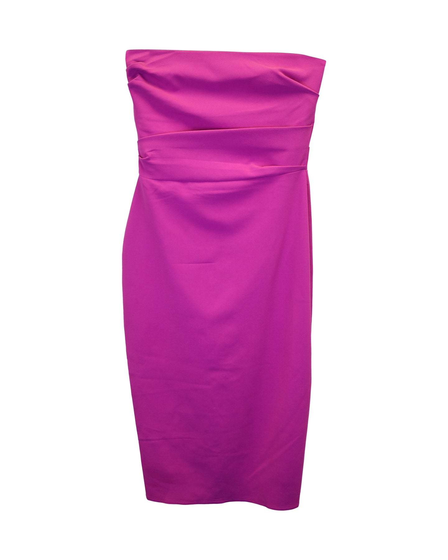 Alex Perry Dylan gerafftes trägerloses Kleid aus rosa Triacetat