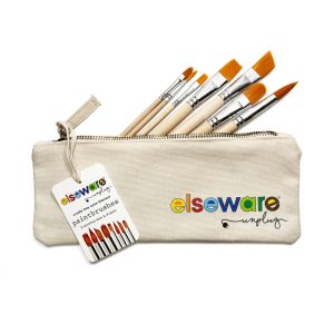 Pinselset mit acht verschiedenen Größen in Canvas-Tasche