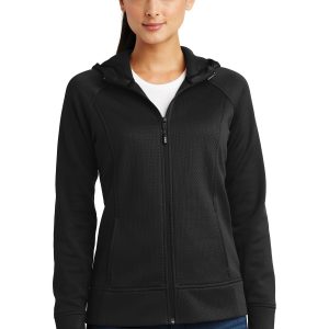 Sport-Tek Rival Tech LST295 Kapuzenjacke – durchgehender Reißverschluss, Damen, Fleece