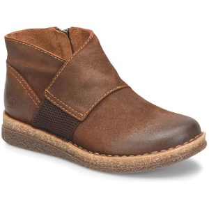 Tora Stiefeletten – Veloursleder, Keilabsatz