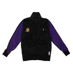 MARCELO BURLON x NBA LA Lakers Trainingsjacke mit Reißverschluss in Schwarz