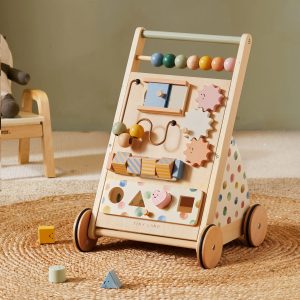 Tiny Land® vielseitige Baby-Lauflernhilfe aus Naturholz