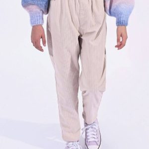 7733639675964 Hose – hoher Bund, Cord, Mädchen, Beige