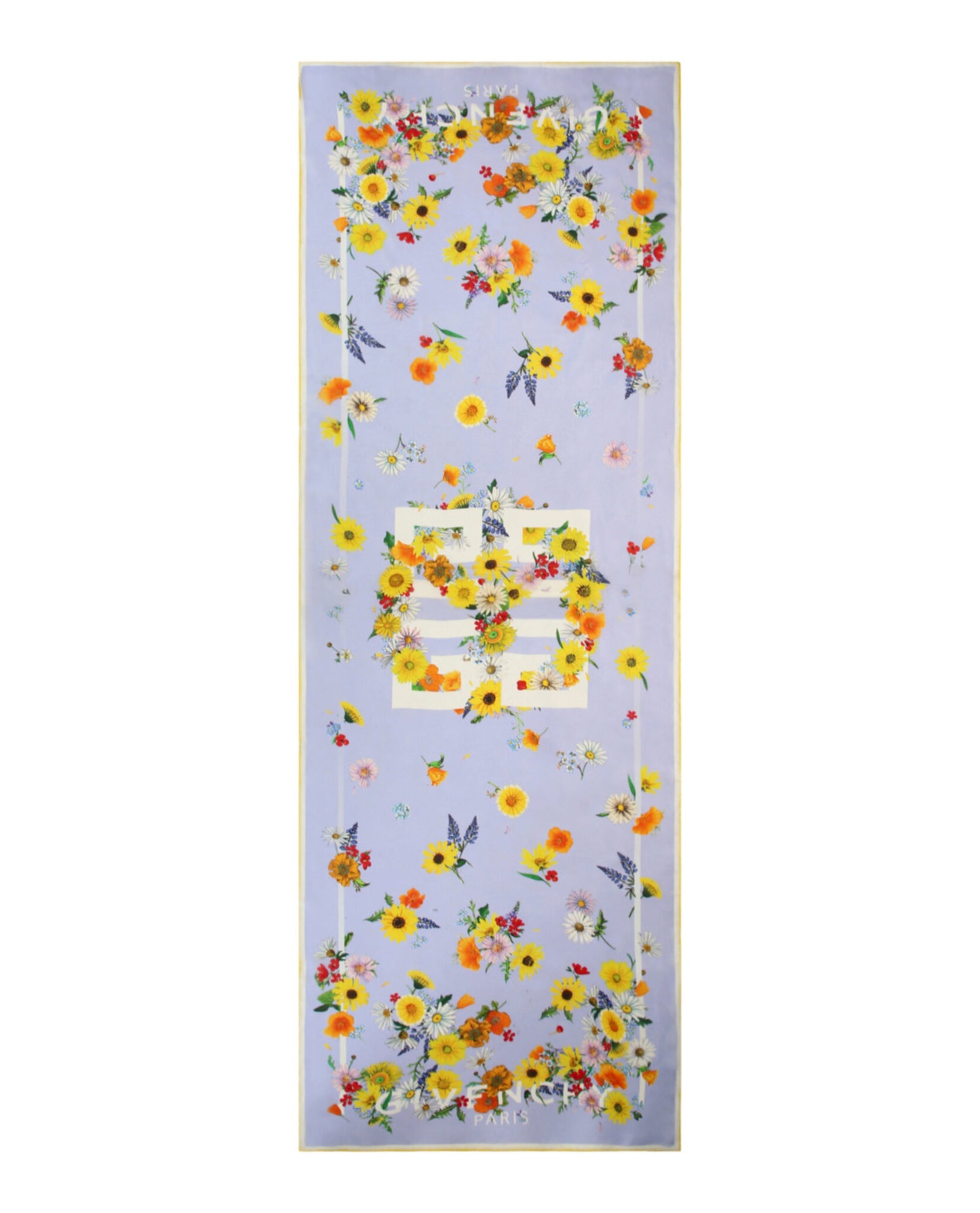 4G Schal – Blumenmotiv, Seide