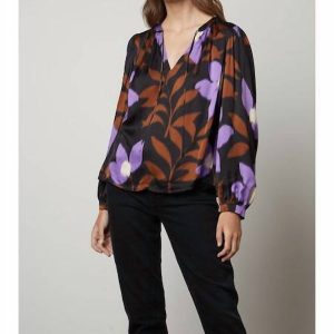 Isra bedruckte Bluse im Design Fiji