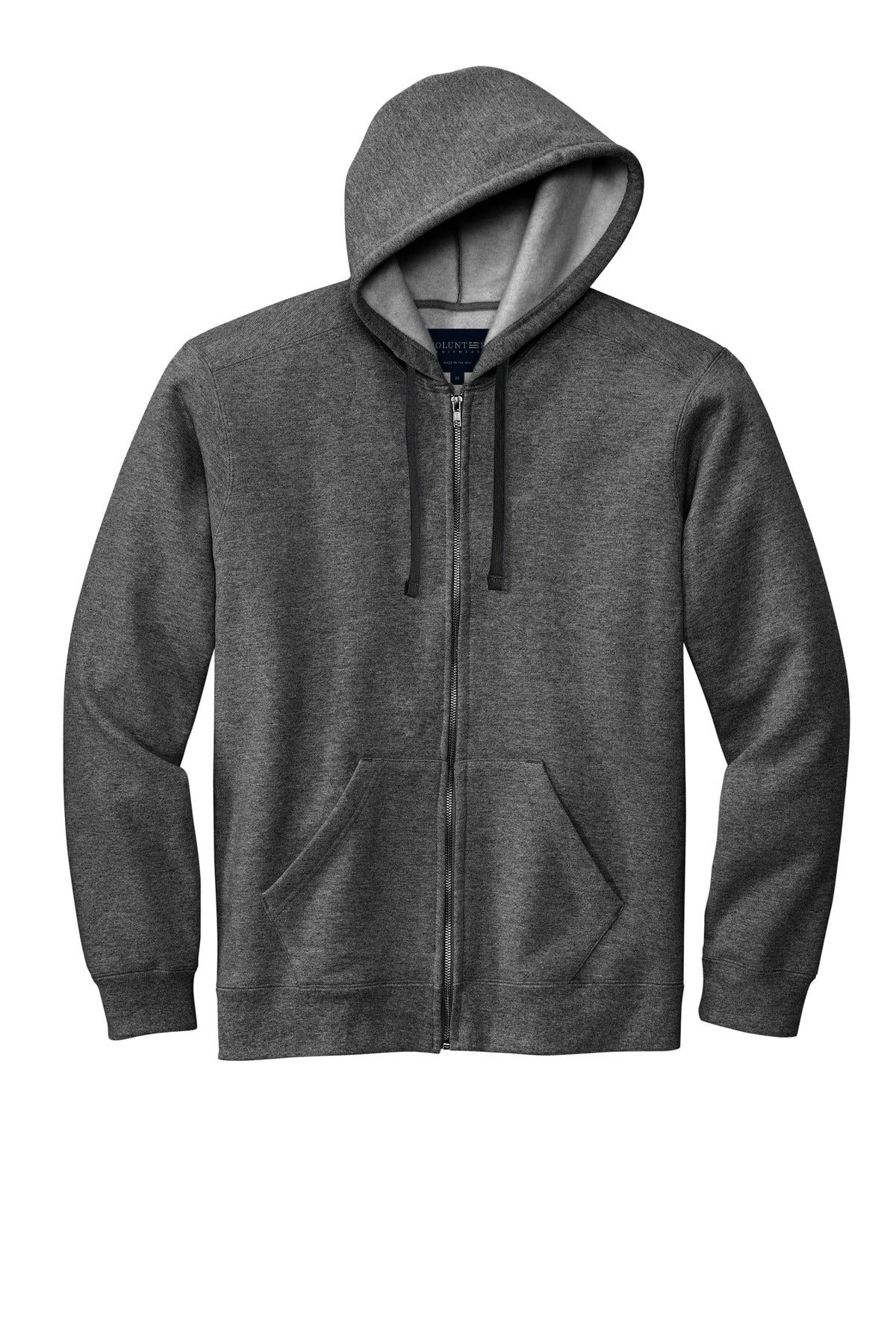 Volunteer Knitwear Chore VL130ZH Kapuzenpullover – durchgehender Reißverschluss, Fleece