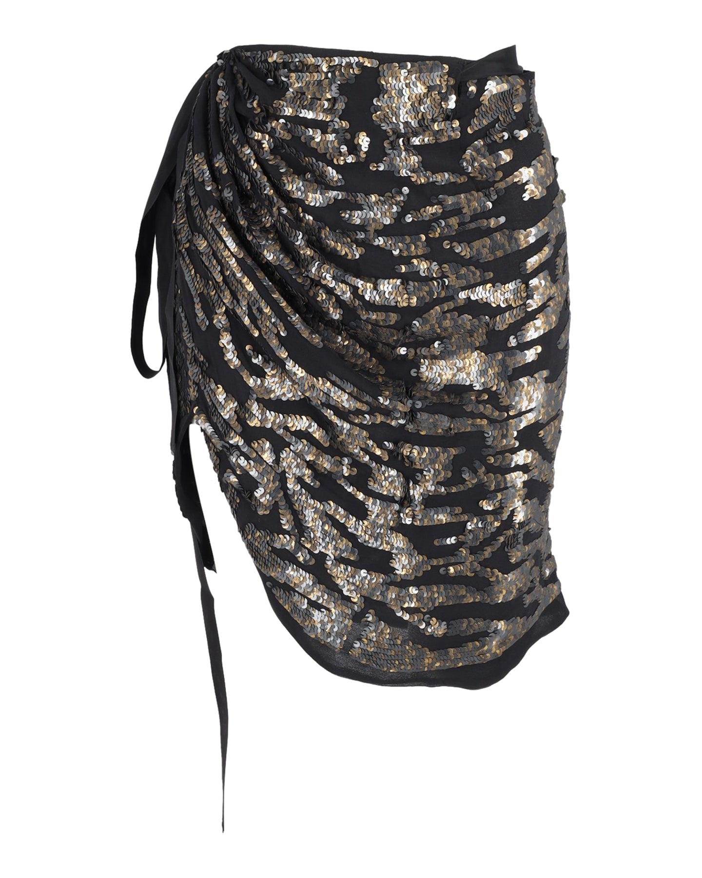 Isabel Marant Minirock mit Pailletten aus schwarzer Seide