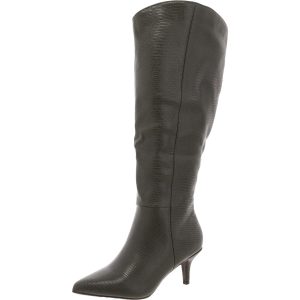 Estrella kniehohe Stiefel – Kunstleder, unifarben