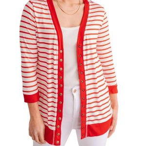 Have You Heard Strickjacke in Rot