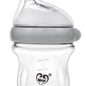 Haakaa Gen. 3 schadstofffreie und umweltfreundliche Babyflasche aus Glas, 3 oz