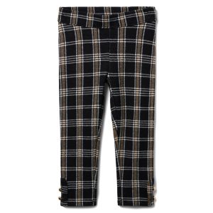 Janie and Jack Kinder-Jacquardhose mit Tartanmuster und knöpfbaren Bündchen