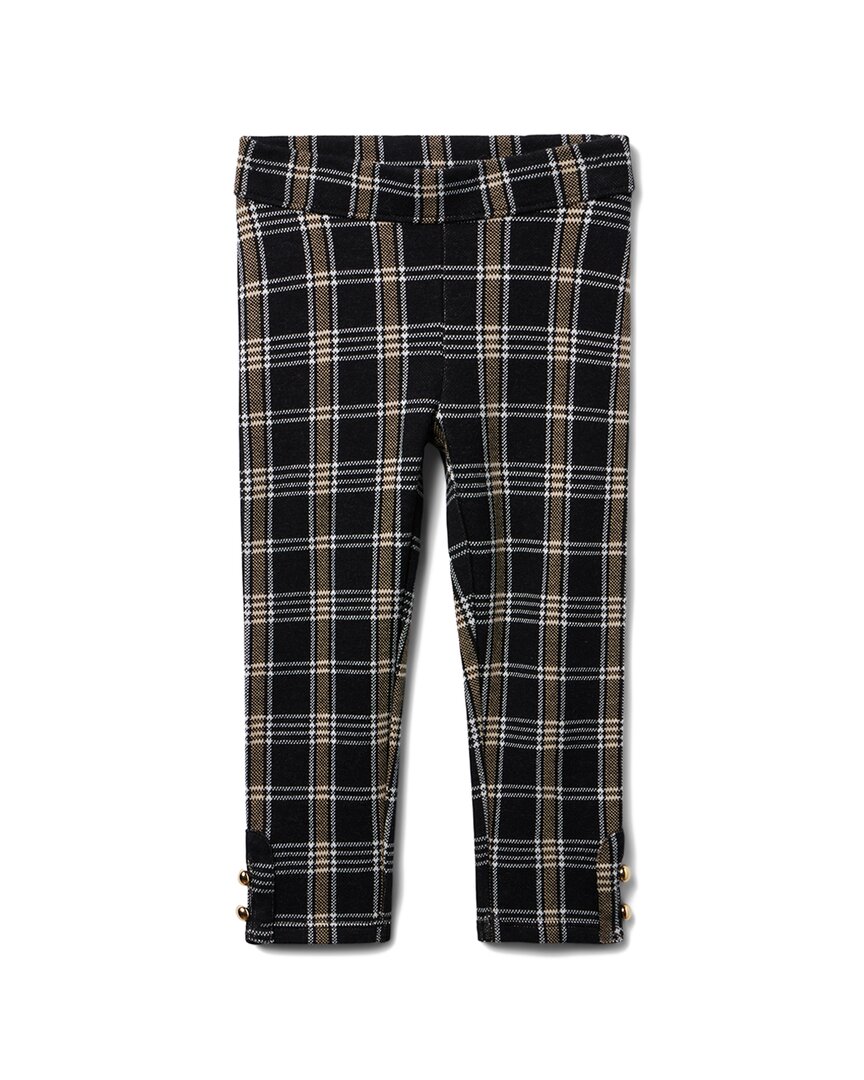 Janie and Jack Kinder-Jacquardhose mit Tartanmuster und knöpfbaren Bündchen
