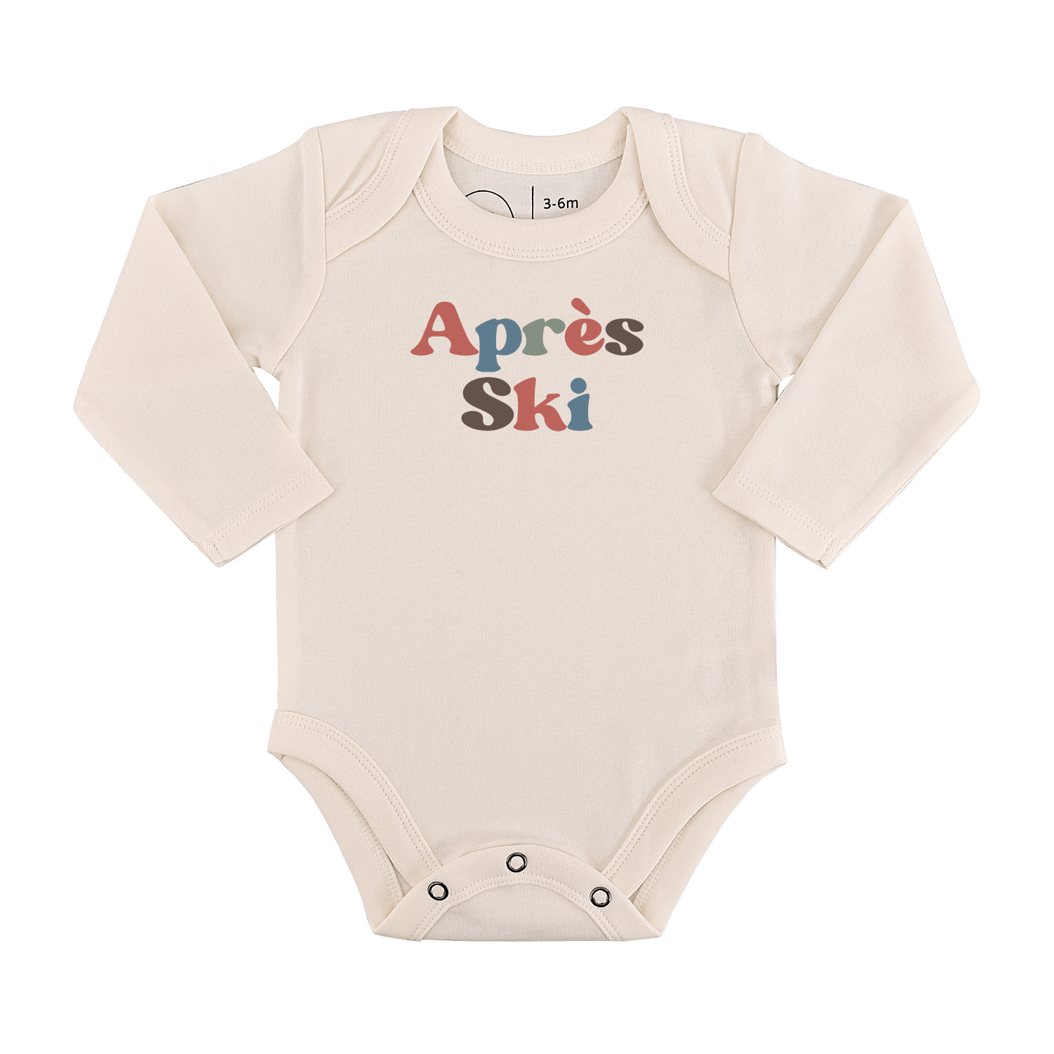 Langärmeliger Baby-Body mit Après-Ski-Motiv