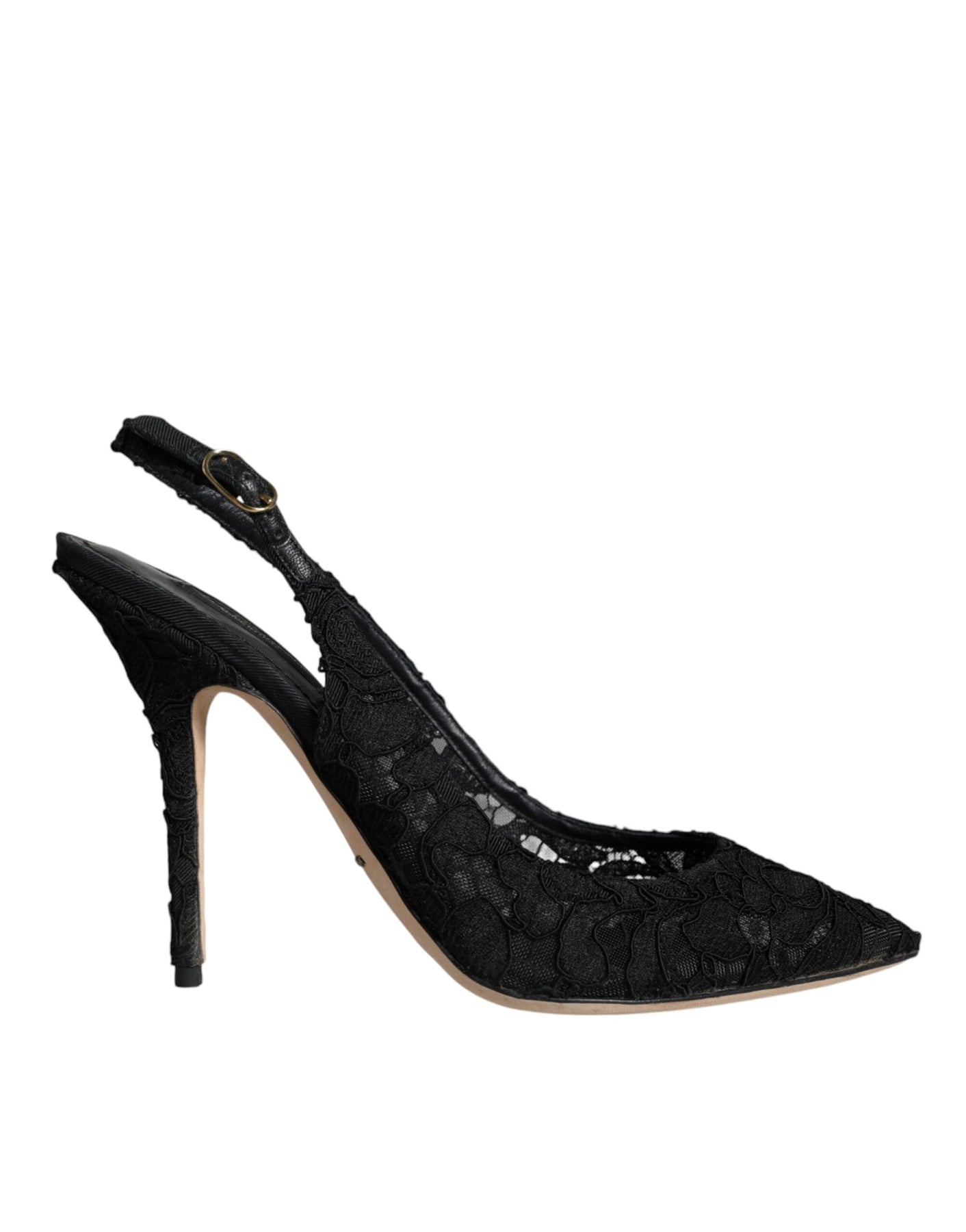 Dolce & Gabbana Taormina Bellucci Damen-Slingbacks aus Spitze, gebraucht – 7808947388476