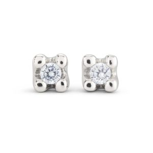 Cosmos Ohrstecker – Damen, Silber