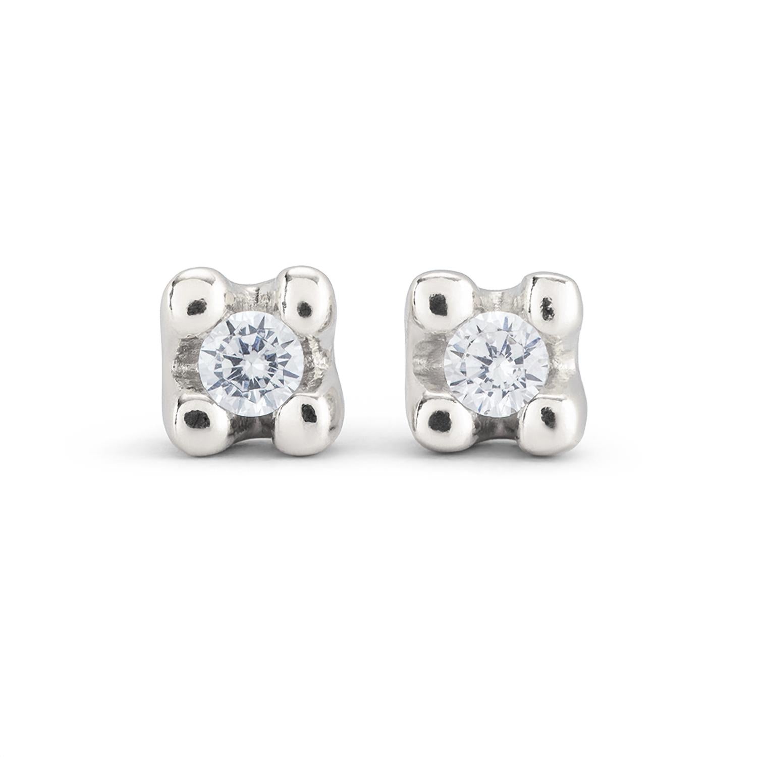 Cosmos Ohrstecker – Damen, Silber