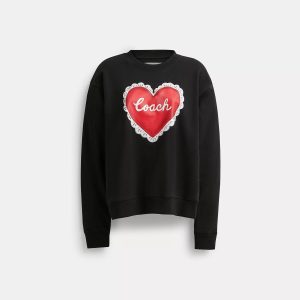 Coach Outlet Heart Pullover mit Rundhalsausschnitt – 7734236839996