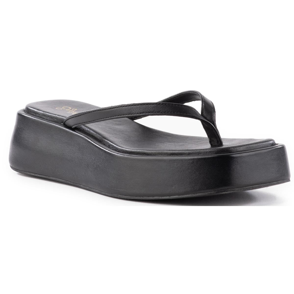Sandalen – veganes Lederimitat, Sonnenblumenmotiv, Plateau, unifarben