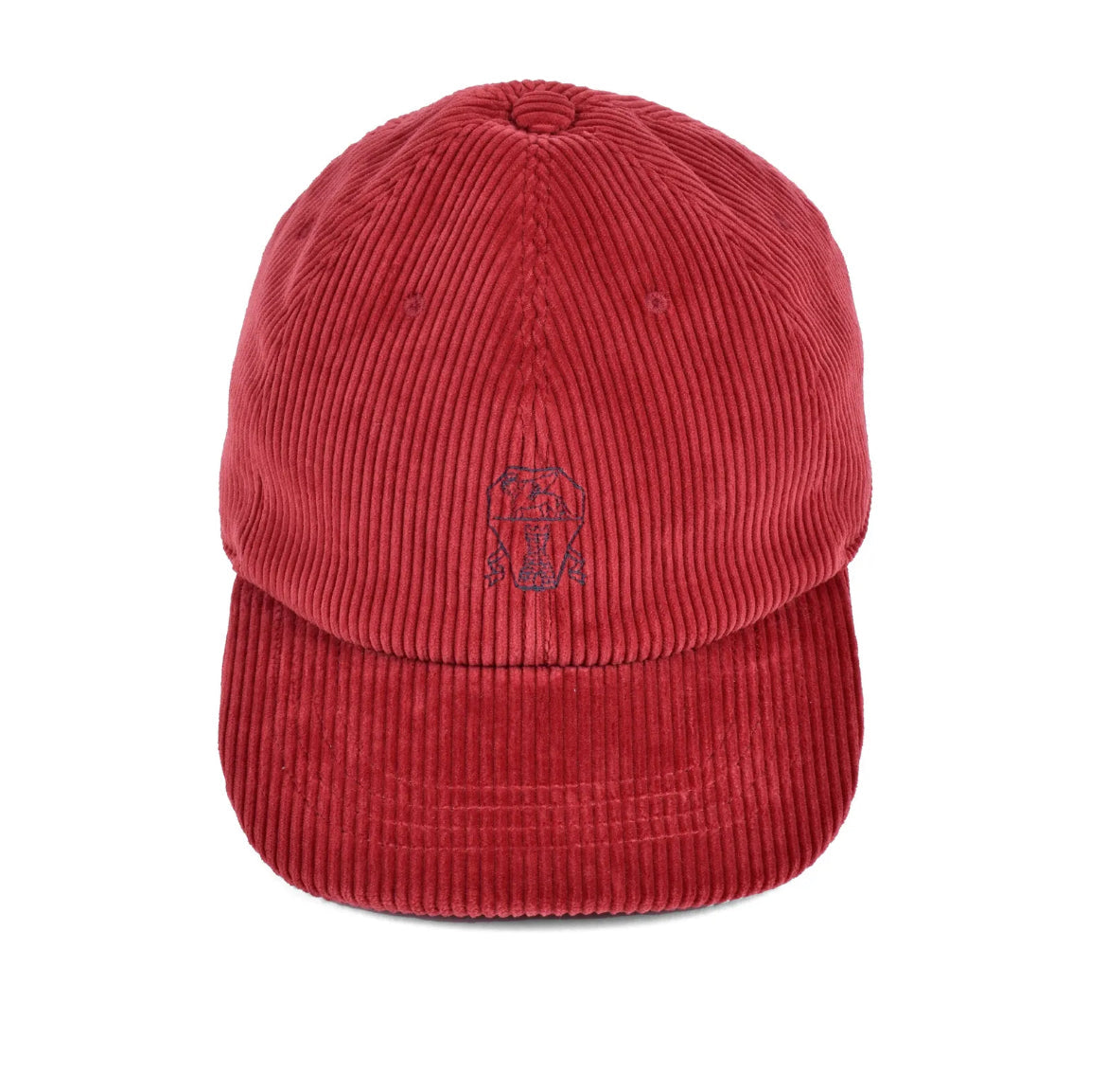 Brunello Cucinelli rote Cord-Baseballkappe