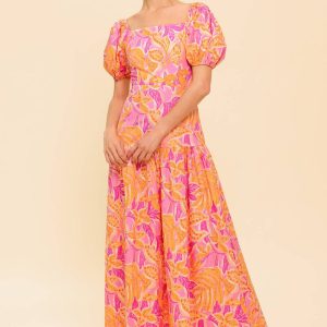LITTLE LUXURIES gewebtes Maxikleid