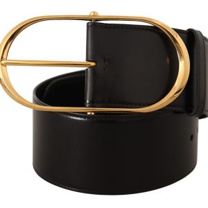 Dolce & Gabbana breiter Damen-Taillengürtel aus Leder mit Metallschnalle – 7143889207356