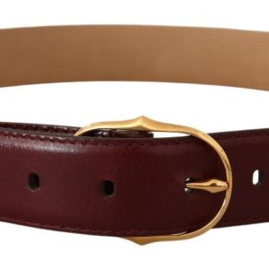 Dolce & Gabbana Damengürtel aus Leder mit ovaler Metallschnalle – 7143909654588
