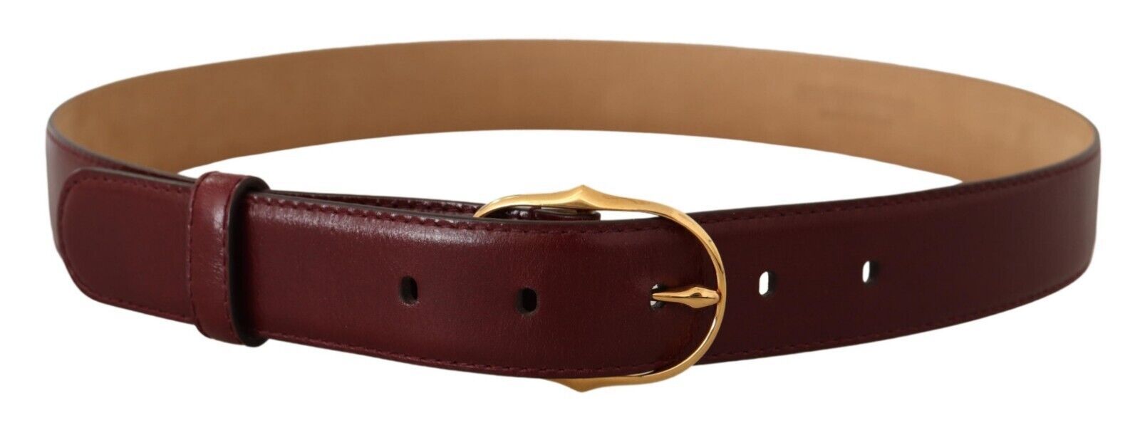 Dolce & Gabbana Damengürtel aus Leder mit ovaler Metallschnalle – 7143909654588