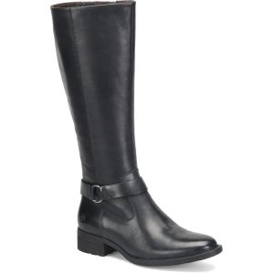 Saddler kniehohe Stiefel – verziert, Leder