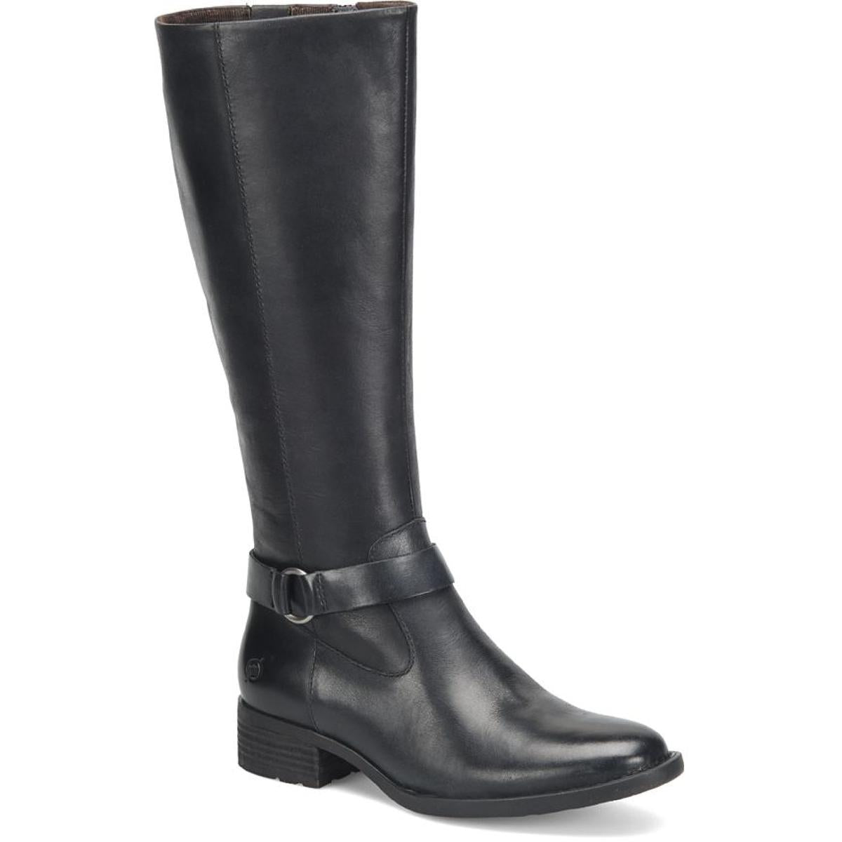 Saddler kniehohe Stiefel – verziert, Leder