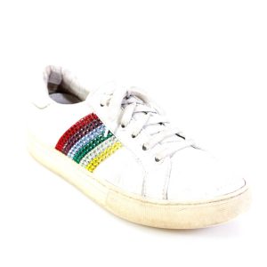 Marc Jacobs Embellish Sole Sneaker – Rundhalsausschnitt, Schnürung, Gummi, Damen, Weiß