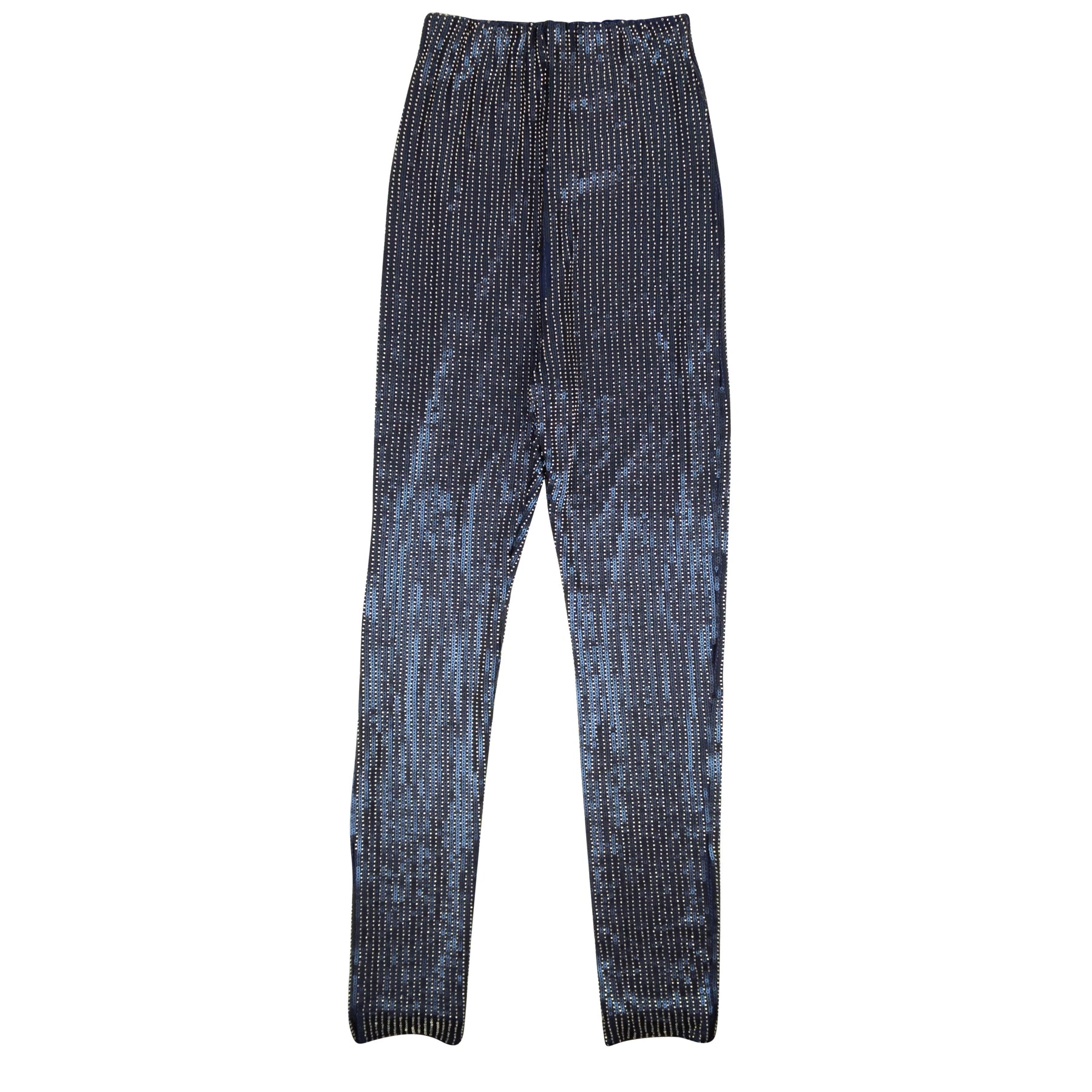Palomo mit Pailletten und Perlen besetzte Leggings in Blau-Grün