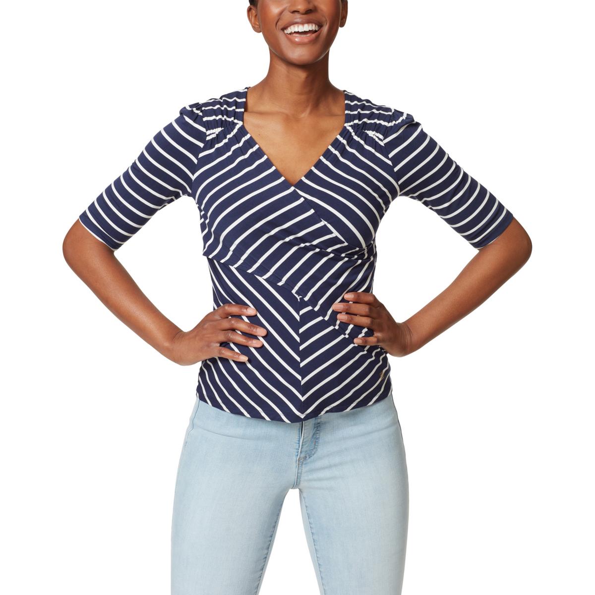 Alyssa Cross Over Top Pullover – V-Ausschnitt