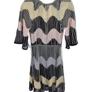 M Missoni Kleid – Viskose, Kurzarm, Streifenmuster, Mehrfarbig – 7748635328572