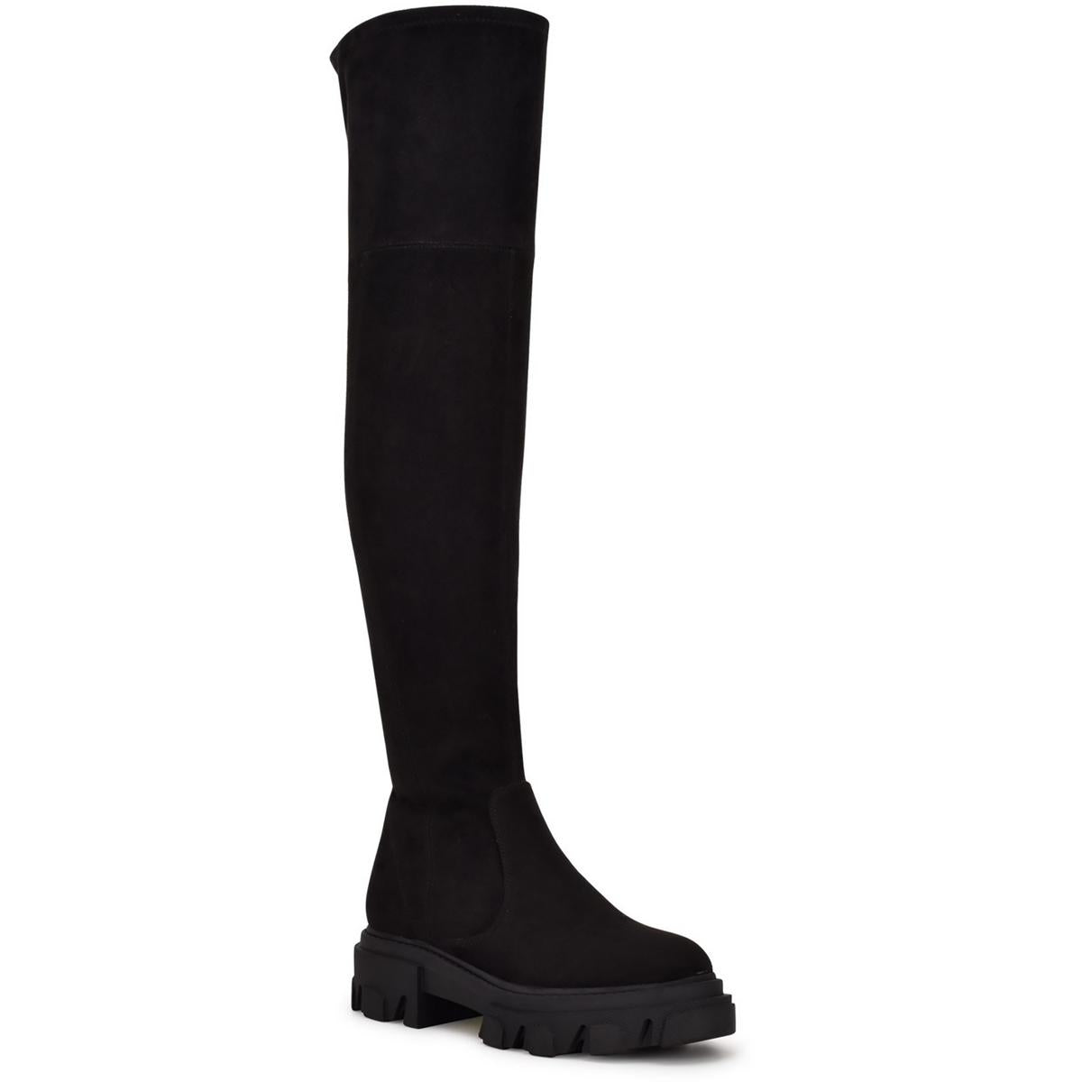 Cellie hohe Overknee-Stiefel aus Velourslederimitat