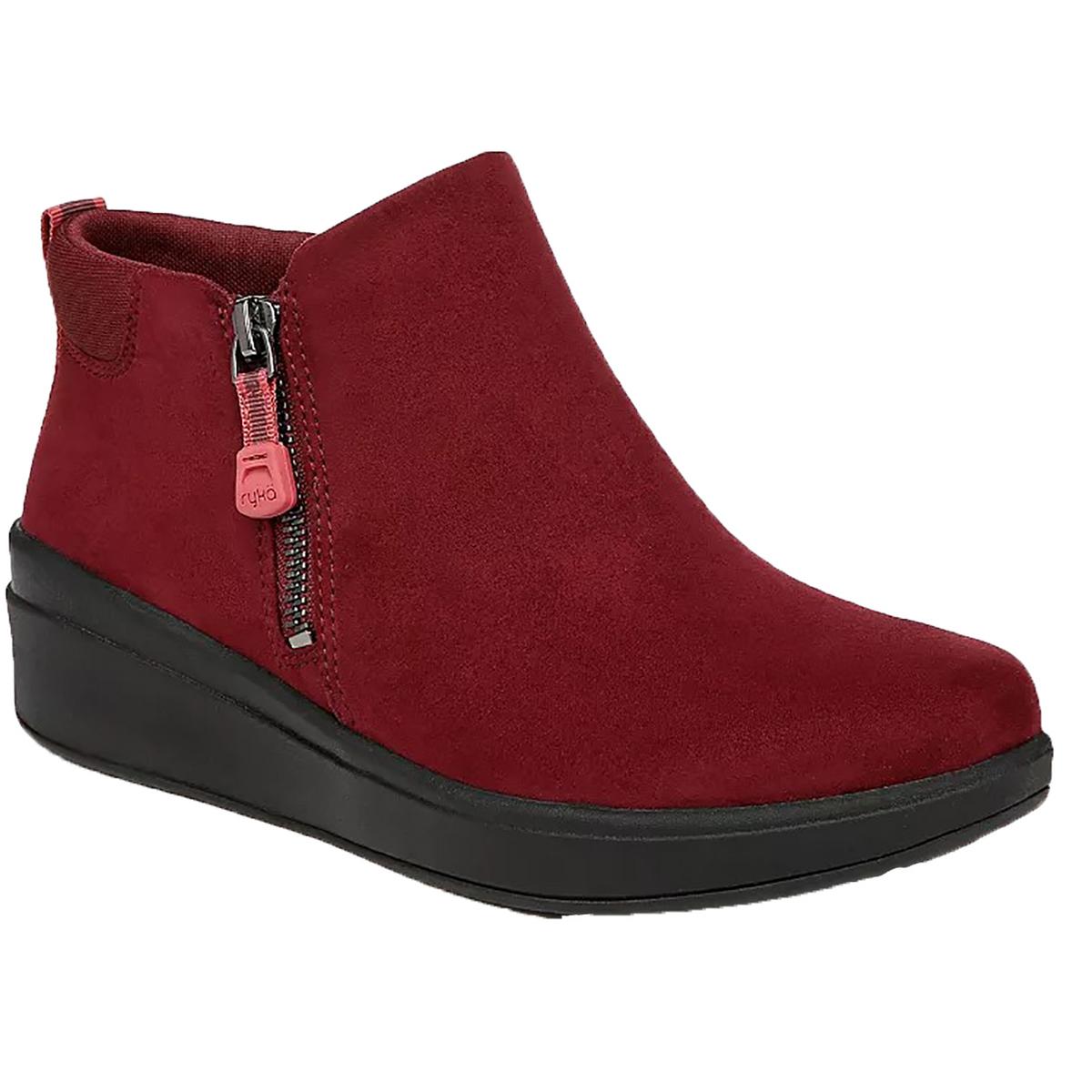 Lyrical Stiefel – Velourslederimitat, Reißverschluss, Keilabsatz