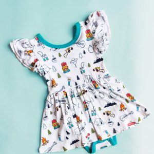 Explore the Outdoors Dream Kinder-Bodykleid mit Kappenärmeln