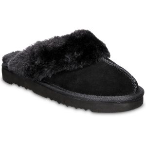 Rosiee Hausschuhe – Veloursleder, offene Ferse