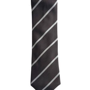 Brunello Cucinelli Herren-Seidenkrawatte mit diagonalen Streifen – Braun