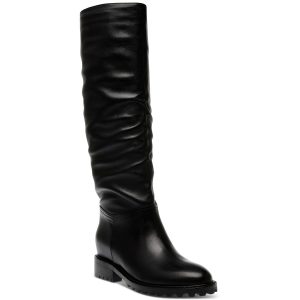 LORAL kniehohe Stiefel – Velourslederimitat, hoher Schaft
