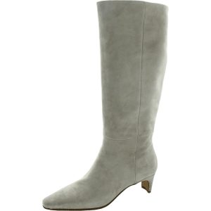 DAGNE kniehohe Stiefel – Leder, unifarben