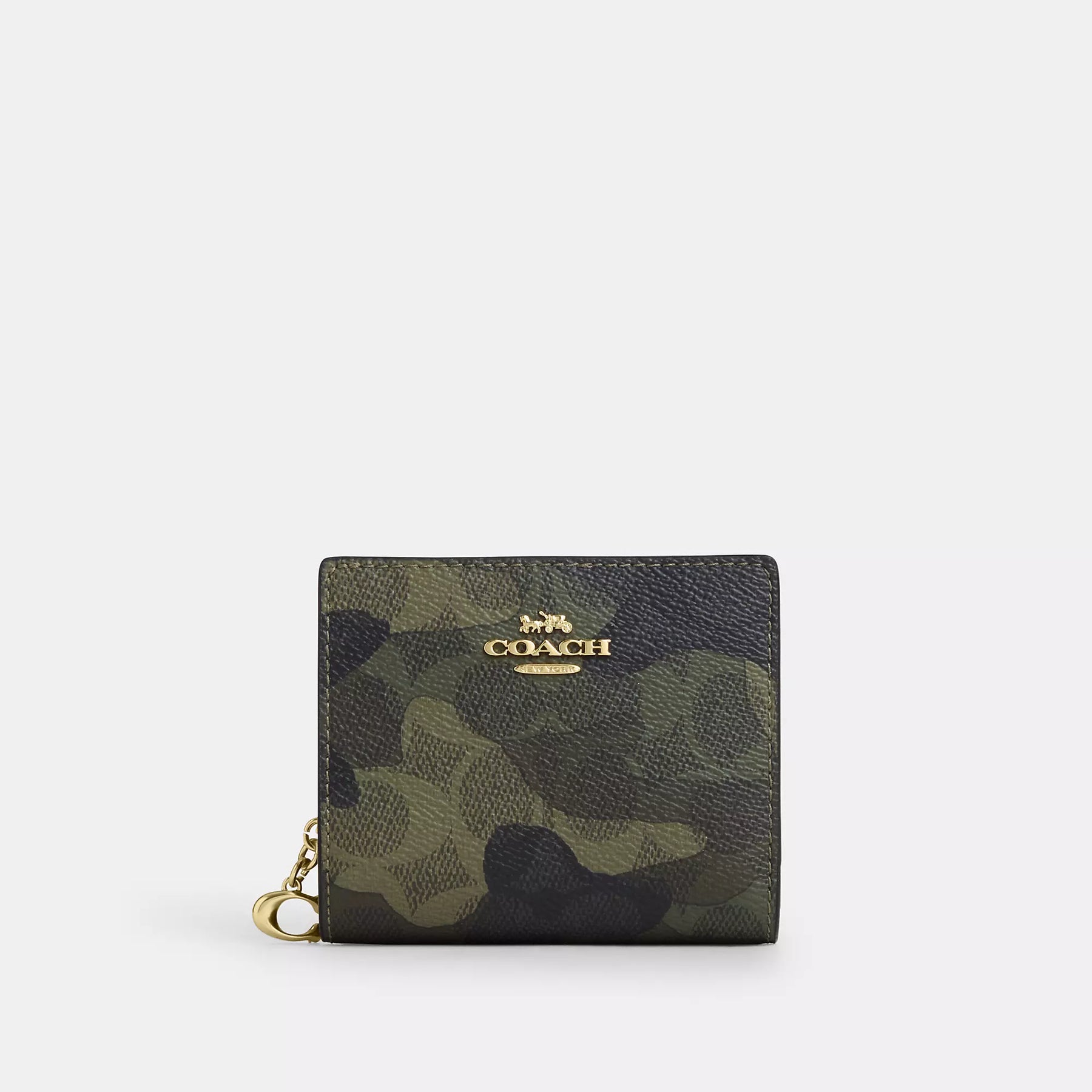 Coach Outlet Signature Print Geldbörse – Tarnmuster, Druckknopf